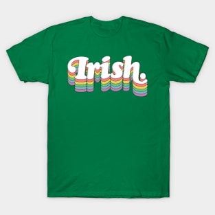 Irish /// Retro Typography Design T-Shirt